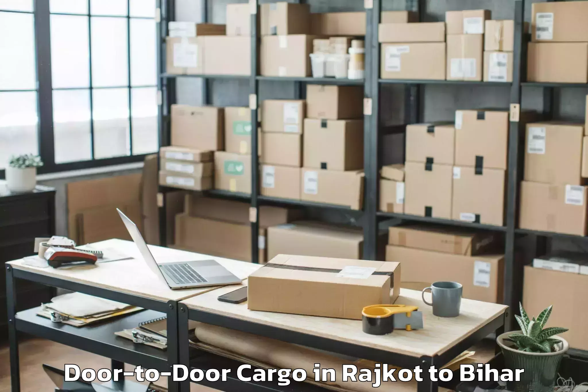 Reliable Rajkot to Ladania Door To Door Cargo